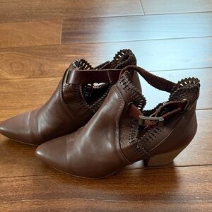 Sixtyseven Dark Brown Ankle Booties
